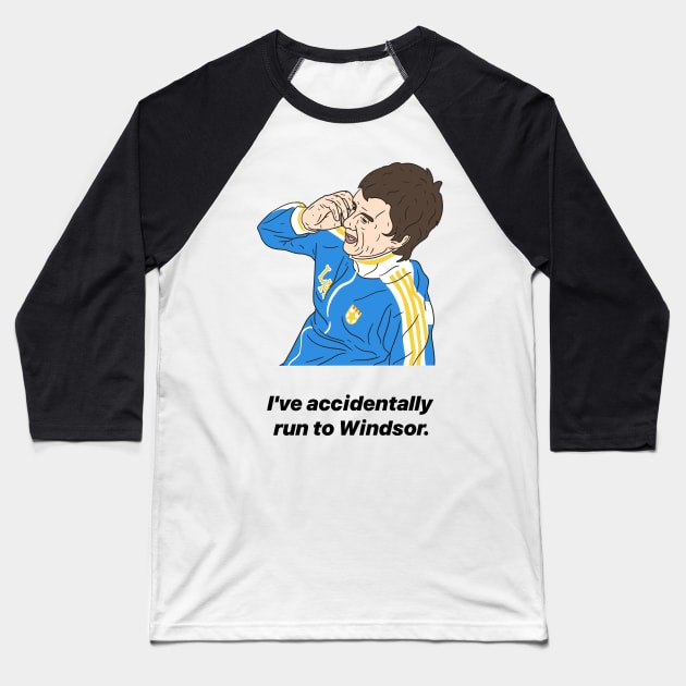 SUPER HANS | RUN TO WINDSOR Baseball T-Shirt by tommytyrer